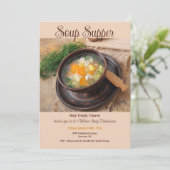 Soup Avondmaal uitnodiging (Staand voorkant)