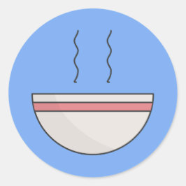 Soup bowl ronde sticker