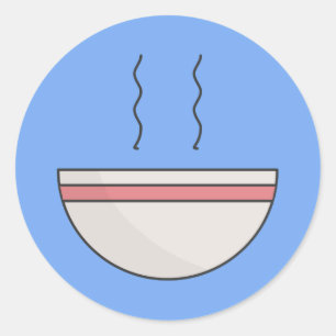 Soup bowl ronde sticker