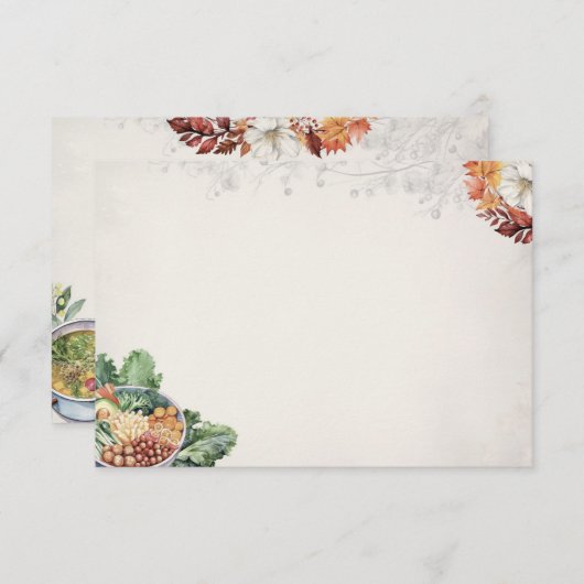 Soup du Jour Basic Blank Recept Kaart (Voorkant / Achterkant)