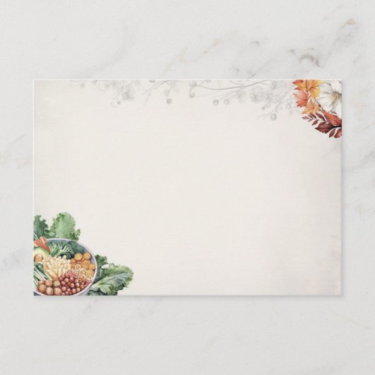 Soup du Jour Basic Blank Recept Kaart (Voorkant)