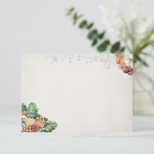 Soup du Jour Basic Blank Recept Kaart (Staand voorkant)