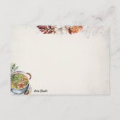 Soup du Jour Basic Blank Recept Kaart (Achterkant)