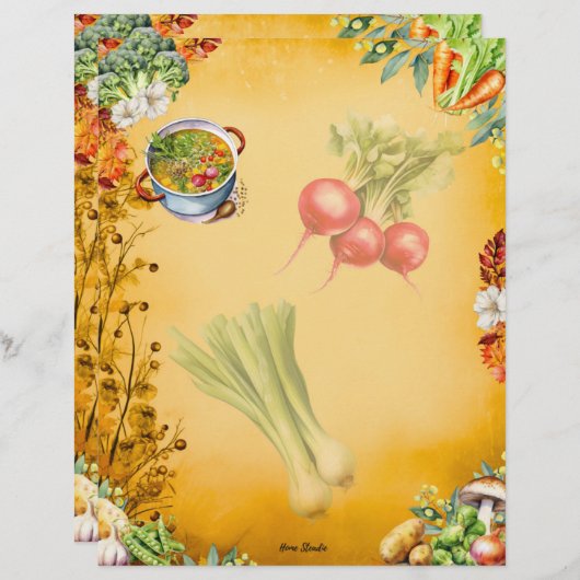 Soup du jour Blank Volledige Recept Pagina (Voorkant / Achterkant)