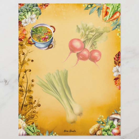 Soup du jour Blank Volledige Recept Pagina (Achterkant)