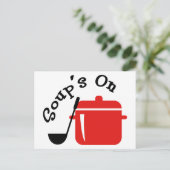 Soup is aan briefkaart (Staand voorkant)