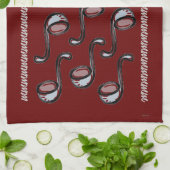 Soup Ladels Cranberry Dish Towel Theedoek (Gevouwen)