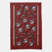 Soup Ladels Cranberry Dish Towel Theedoek (Verticaal)