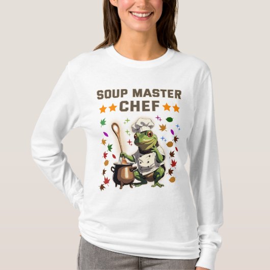  Soup Master Chef Funny Frog T-shirt Sweatshirt T (Voorkant)
