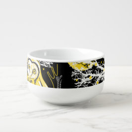 Soup Mug - Owl & Wealth Surreal Pop-Art Soepkom