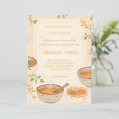 Soup Night Dinner Party Invitations Kaart (Staand voorkant)