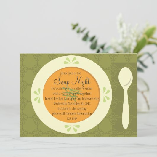 Soup Night Kaart (Staand voorkant)