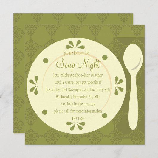 Soup Night Kaart (Voorkant / Achterkant)