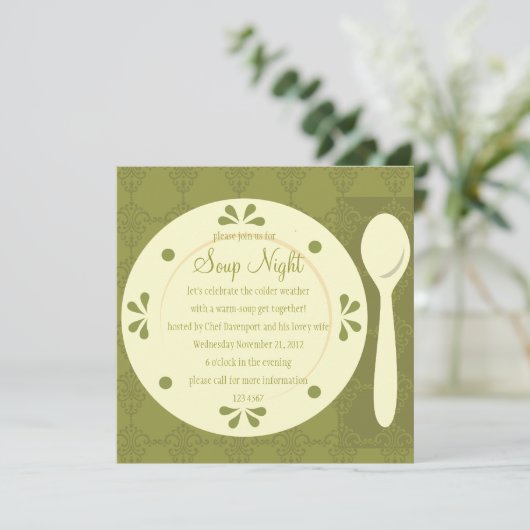 Soup Night Kaart (Staand voorkant)