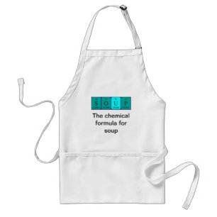 Soup periodiek tabel word apron standaard schort