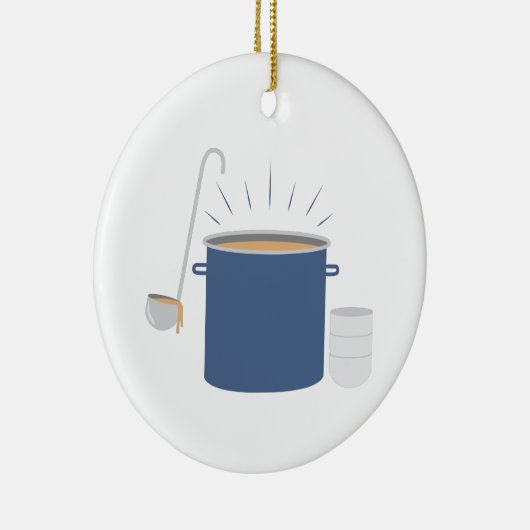 Soup Pot Keramisch Ornament (Rechts)