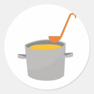 Soup Pot Ronde Sticker