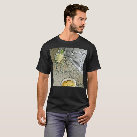 Soup Time Meme Frog Meme T-shirt (Voorkant volledig)