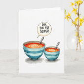 Souper Dad Watercolor Kunstkaart Kaart (Gele Bloem)