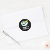 Souper Duper Funny Soup Dark BG Ronde Sticker (Envelop)