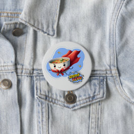 Souper Held, Super Helden Soep Pun | Ronde Button 7,6 Cm
