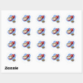 Souper Held, Super Helden Soep Punt | Ronde Sticker (Vel)