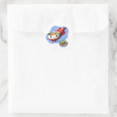Souper Held, Super Helden Soep Punt | Ronde Sticker (Tas)