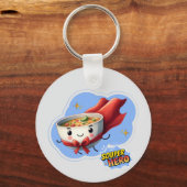 Souper Hero, Super Hero Soup Pun | Sleutelhanger (Achterkant)