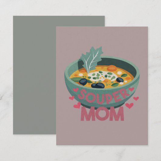 Souper Moeder Notitiekaartje (Voorkant / Achterkant)