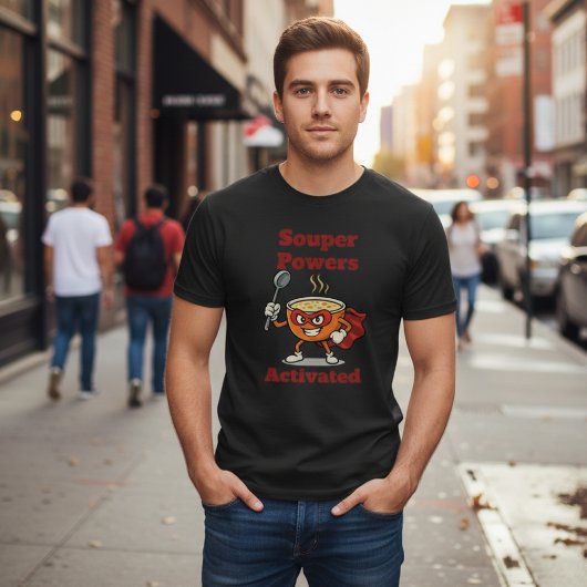 Souperkrachten geactiveerd Grappige soep grap T-shirt