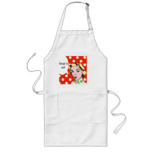 Soup's op Apron Lang Schort