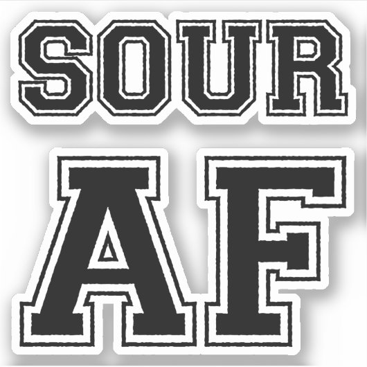 SOUR AF STICKER (Voorkant)