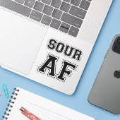 SOUR AF STICKER (Laptop met iPhone)
