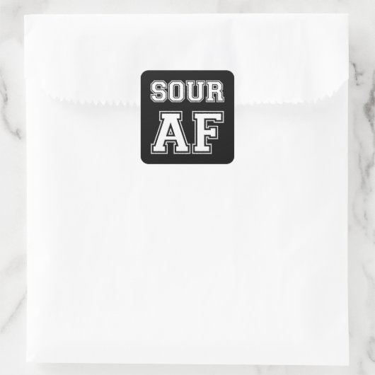 SOUR AF VIERKANTE STICKER (Tas)