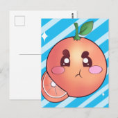Sour Angry Oranje Fruit Briefkaart (Voorkant / Achterkant)