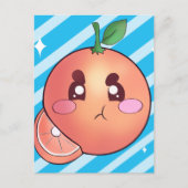 Sour Angry Oranje Fruit Briefkaart (Voorkant)