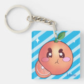 Sour Angry Oranje Fruit Sleutelhanger (Voorkant)