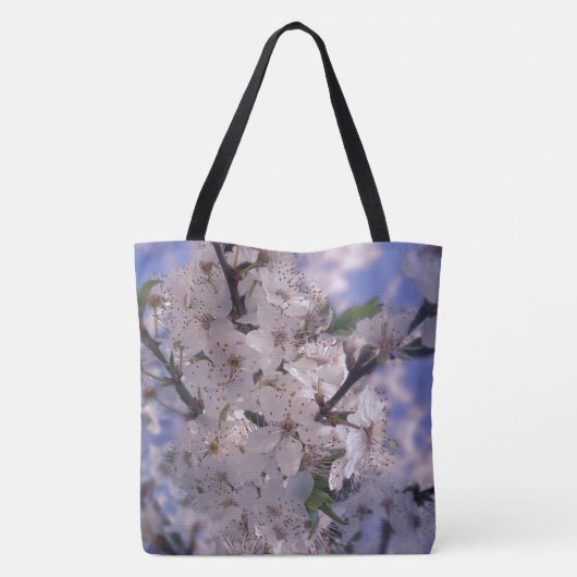 Sour Cherry Tree Blue Sky Tote Bag (Achterkant)