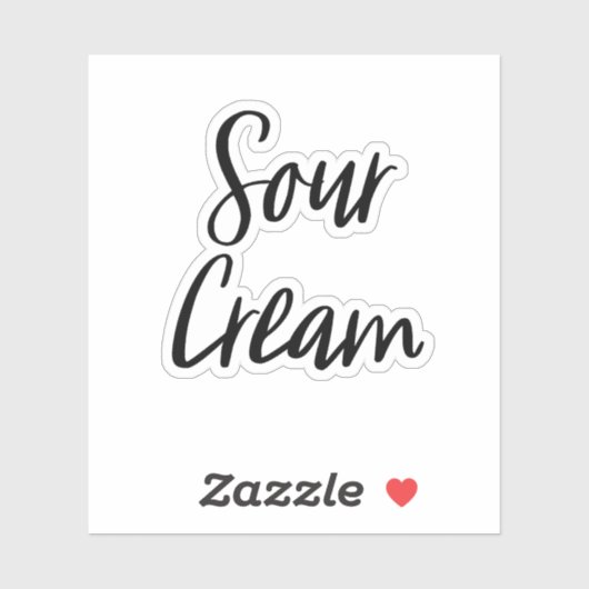 Sour Cream Opslag Sticker (Vel)