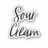 Sour Cream Opslag Sticker (Voorkant)