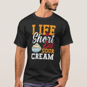Sour Cream Sauce Vegan Dip Onion Dipping Keto Food T-shirt