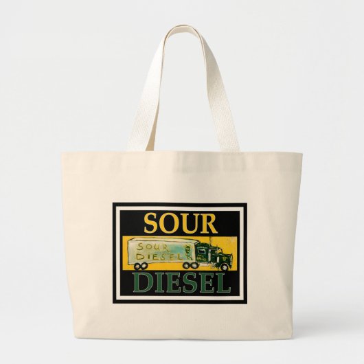 SOUR DIESEL GROTE TOTE BAG (Voorkant)