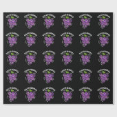 Sour Gripes Funny Fruit Grape Pun Dark BG Cadeaupapier (Vlak)