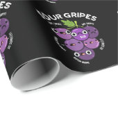 Sour Gripes Funny Fruit Grape Pun Dark BG Cadeaupapier (Rol Hoek)