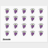 Sour Gripes Funny Fruit Grape Pun Ronde Sticker (Vel)