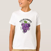 Sour Gripes Funny Fruit Grape Pun T-shirt (Voorkant)