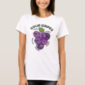 Sour Gripes Funny Fruit Grape Pun T-shirt (Voorkant)