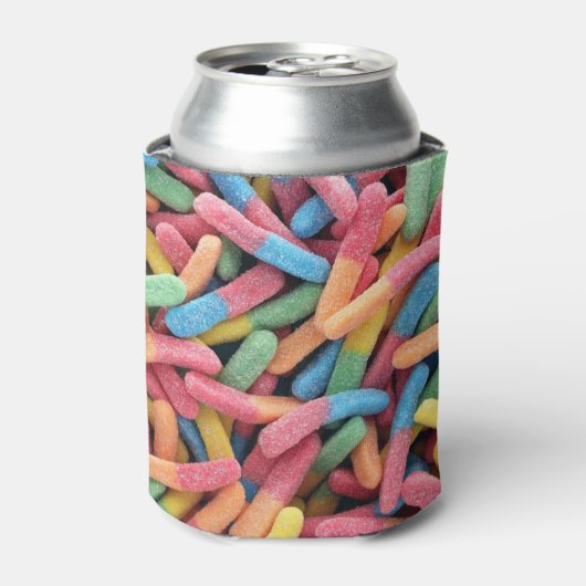 Sour Gummy Worms Blikjeskoeler (Blikje Voorkant)