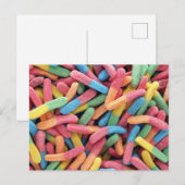 Sour Gummy Worms Briefkaart (Voorkant / Achterkant)