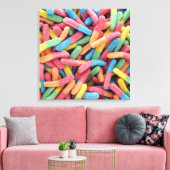 Sour Gummy Worms Canvas Afdruk (Insitu (Woonkamer))
